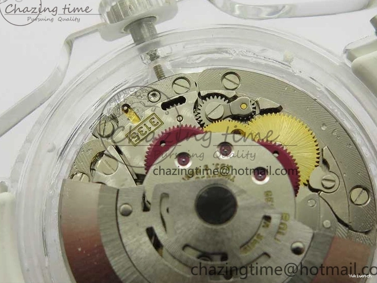 Best Phantomlab Edition 3AF White Dial Submariner VR3135 on Strap Rubber Blue Transparent Light 1109